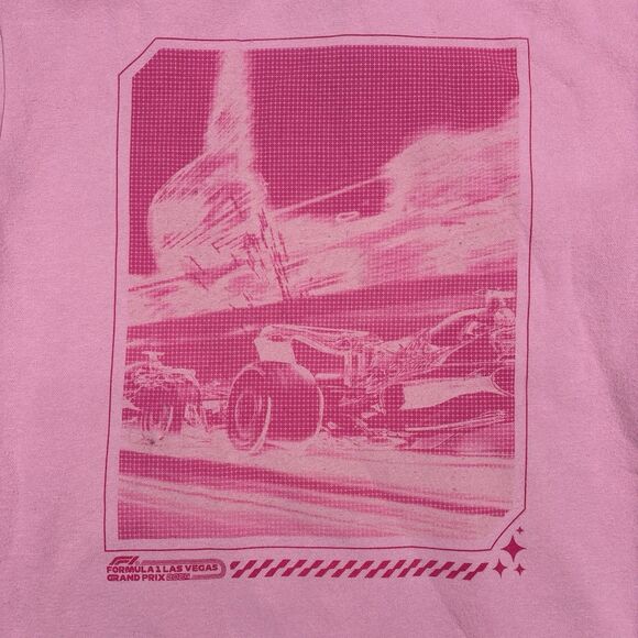 Formula 1 Las Vegas Grand Prix 2024 Pink Hoodie Long Sleeve Pullover Size XS - Picture 7 of 7
